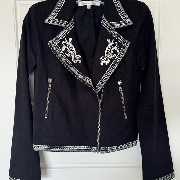 Lovers + Friends Size XS Embroidered Black Jacket in Moonrise NWOT $240‎ - Picture 2 of 12